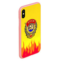 Чехол iPhone XS Max матовый СССР огонь герб, цвет: 3D-баблгам — фото 2