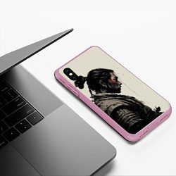 Чехол iPhone XS Max матовый Самурай - Ghost of Thusima, цвет: 3D-розовый — фото 2