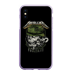 Чехол iPhone XS Max матовый Metallica - skull