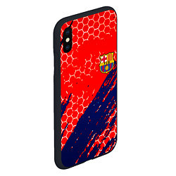 Чехол iPhone XS Max матовый Барселона спорт краски текстура, цвет: 3D-черный — фото 2