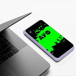 Чехол iPhone XS Max матовый Ауф краски мем, цвет: 3D-светло-сиреневый — фото 2