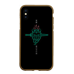 Чехол iPhone XS Max матовый Japanese demon Oni