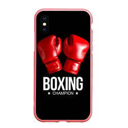 Чехол iPhone XS Max матовый Boxing Champion, цвет: 3D-баблгам