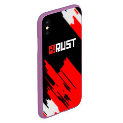 Чехол iPhone XS Max матовый RUST краски game, цвет: 3D-фиолетовый — фото 2