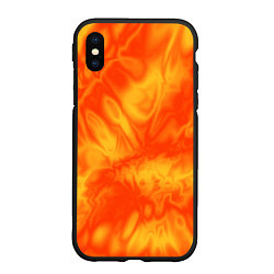 Чехол iPhone XS Max матовый Солнечный огонь абстракция, цвет: 3D-черный