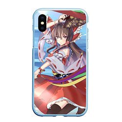 Чехол iPhone XS Max матовый Touhou Project Рейму улыбка