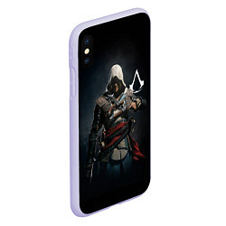 Чехол iPhone XS Max матовый Эдвард Кенуей Assassins black flag, цвет: 3D-светло-сиреневый — фото 2