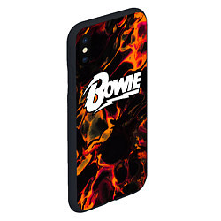 Чехол iPhone XS Max матовый David Bowie red lava, цвет: 3D-черный — фото 2