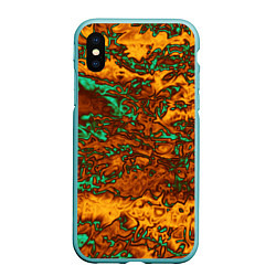 Чехол iPhone XS Max матовый Неон и медь