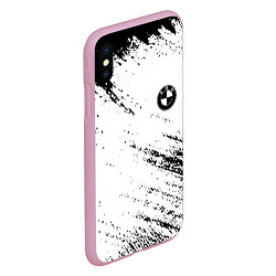 Чехол iPhone XS Max матовый BMW краски текстура брызги, цвет: 3D-розовый — фото 2