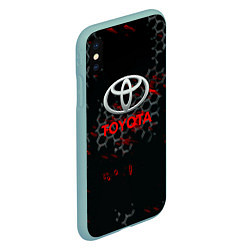 Чехол iPhone XS Max матовый Toyota краски броня, цвет: 3D-мятный — фото 2