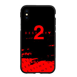 Чехол iPhone XS Max матовый Destiny 2 краски надписи