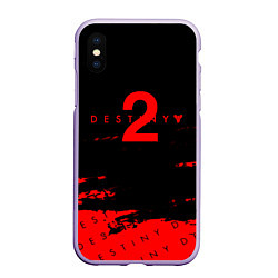 Чехол iPhone XS Max матовый Destiny 2 краски надписи