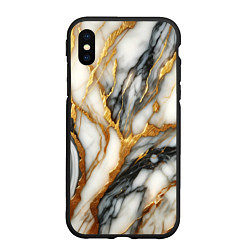 Чехол iPhone XS Max матовый Мрамор - текстура