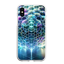 Чехол iPhone XS Max матовый Пузыри, цвет: 3D-белый