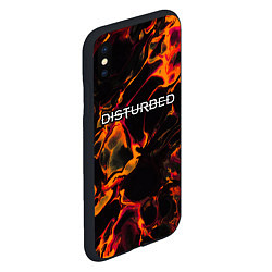 Чехол iPhone XS Max матовый Disturbed red lava, цвет: 3D-черный — фото 2