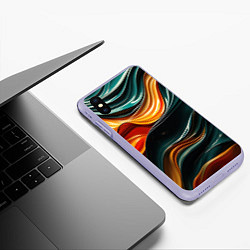 Чехол iPhone XS Max матовый Вязкая объемная текстура, цвет: 3D-светло-сиреневый — фото 2