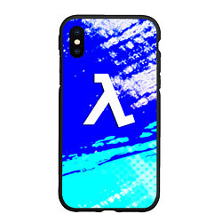 Чехол iPhone XS Max матовый Half life cold steel