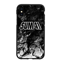 Чехол iPhone XS Max матовый Sum41 black graphite, цвет: 3D-черный