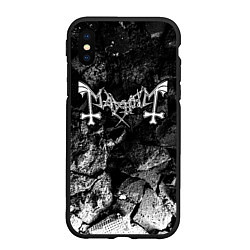 Чехол iPhone XS Max матовый Mayhem black graphite