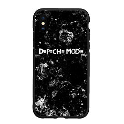 Чехол iPhone XS Max матовый Depeche Mode black ice, цвет: 3D-черный
