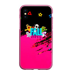 Чехол iPhone XS Max матовый Fall Guys kids color