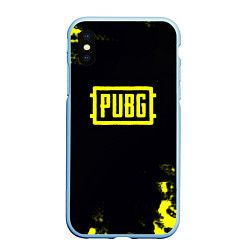 Чехол iPhone XS Max матовый Pubg краски абстракция