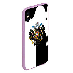 Чехол iPhone XS Max матовый Герб РФ краски имперский, цвет: 3D-сиреневый — фото 2