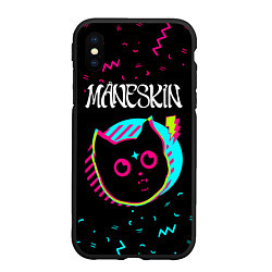 Чехол iPhone XS Max матовый Maneskin - rock star cat