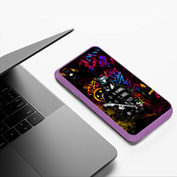 Чехол iPhone XS Max матовый Nirvana краски звука, цвет: 3D-фиолетовый — фото 2