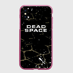 Чехол iPhone XS Max матовый Dead space текстура