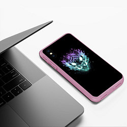 Чехол iPhone XS Max матовый Астральный зверь, цвет: 3D-розовый — фото 2