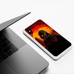 Чехол iPhone XS Max матовый Stalker 2 fire ghost, цвет: 3D-белый — фото 2