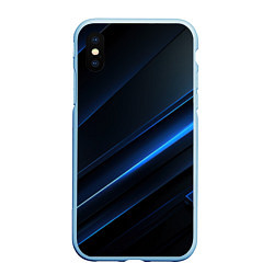Чехол iPhone XS Max матовый Темно-синий абстрактный фон абстракция
