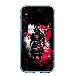 Чехол iPhone XS Max матовый Ghost of Tsushima - samurai, цвет: 3D-голубой