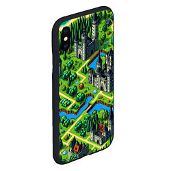 Чехол iPhone XS Max матовый Heroes of Might and Magic - pixel map, цвет: 3D-черный — фото 2