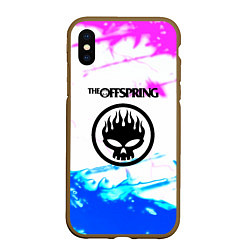 Чехол iPhone XS Max матовый The Offspring неоновая абстракция, цвет: 3D-коричневый