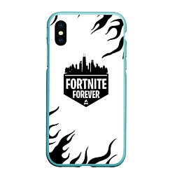 Чехол iPhone XS Max матовый Epic games fortnite fire