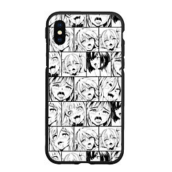 Чехол iPhone XS Max матовый Ahegao pattern