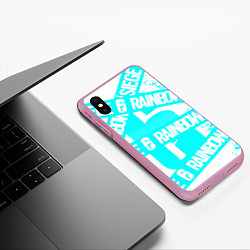 Чехол iPhone XS Max матовый Tom Clancys rainbow six, цвет: 3D-розовый — фото 2