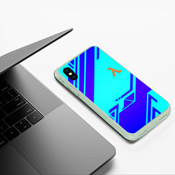 Чехол iPhone XS Max матовый Half life фримен гейм, цвет: 3D-салатовый — фото 2
