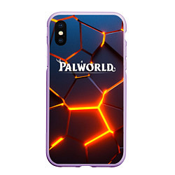 Чехол iPhone XS Max матовый Palworld logo разлом плит