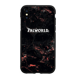 Чехол iPhone XS Max матовый Palworld dark logo