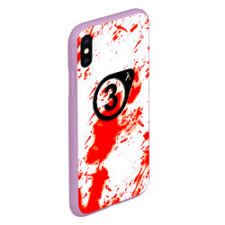 Чехол iPhone XS Max матовый Half life краски текстура брызги, цвет: 3D-сиреневый — фото 2