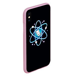 Чехол iPhone XS Max матовый Котик в атоме, цвет: 3D-розовый — фото 2