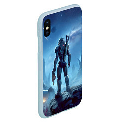 Чехол iPhone XS Max матовый Mass Effect - ai art, цвет: 3D-голубой — фото 2