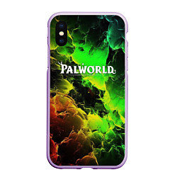 Чехол iPhone XS Max матовый Palworld логотип абстракт