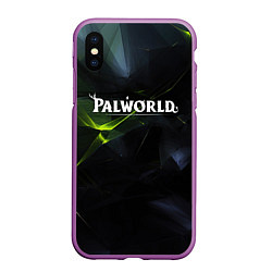 Чехол iPhone XS Max матовый Palworld логотип абстрактный объемный фон