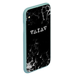 Чехол iPhone XS Max матовый Ведьмак текстура броня, цвет: 3D-мятный — фото 2