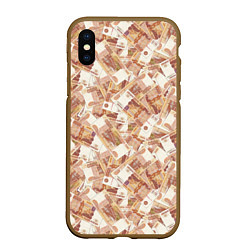 Чехол iPhone XS Max матовый Деньги - купюры в 5 тысяч рублей